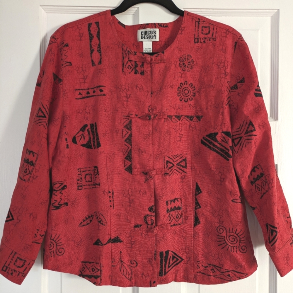 Chico's Design Linen Top M